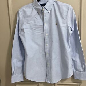 Ralph Lauren women’s  Sky Blue Button Down Shirt , M , custom fit